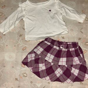 Carter's White Top with Purple Accents